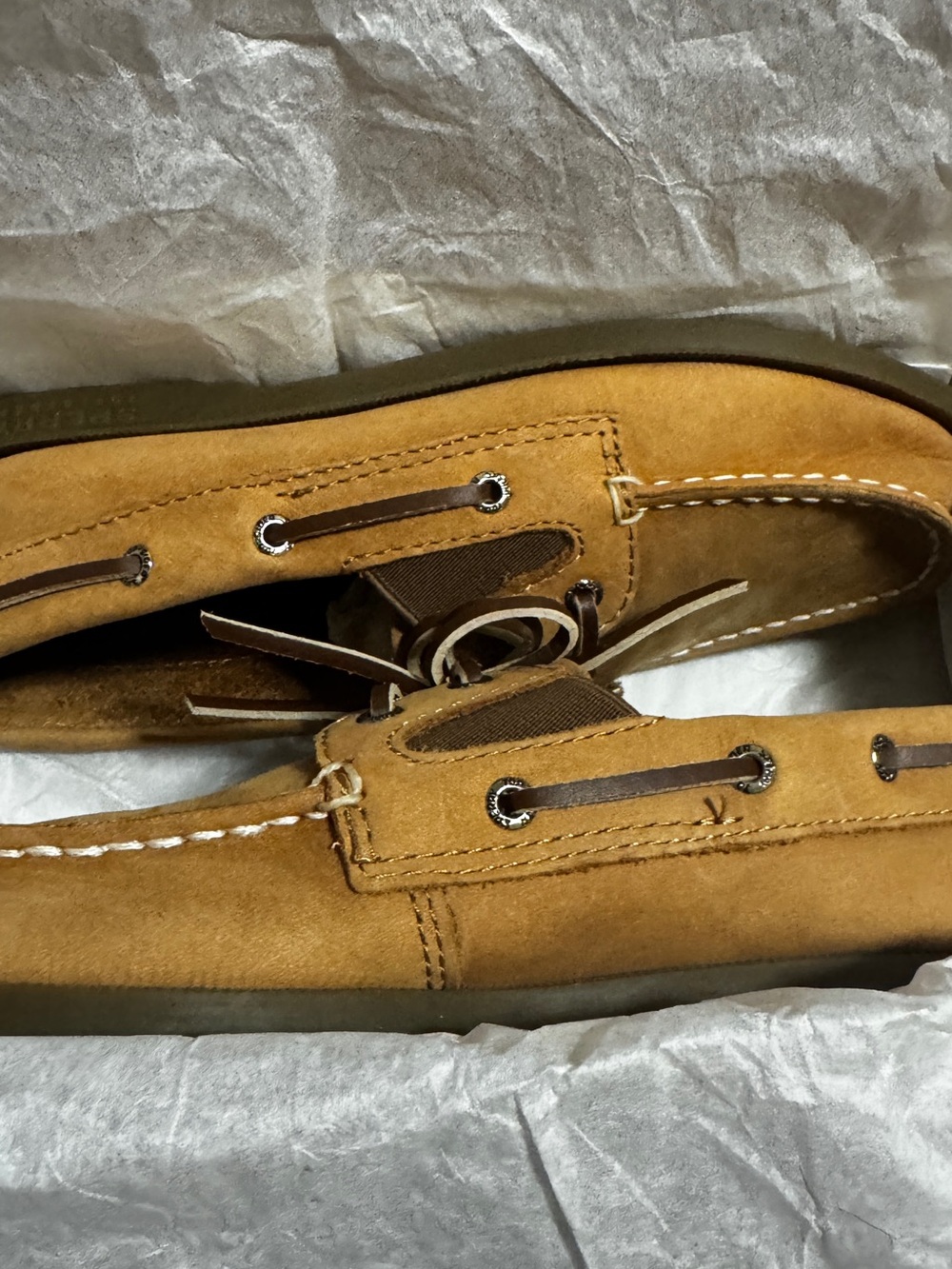 Sperry Kids Tan Suede Moccasin Slip-Ons